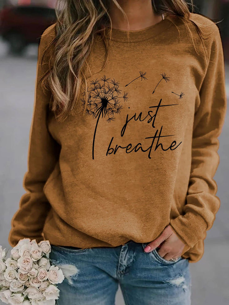 Women's Dandelion Printed Casual Sweatshirt