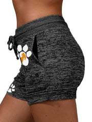 Dog Paw Print Casual Shorts