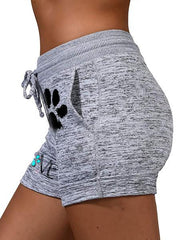 Love Dog Paw Print Casual Shorts