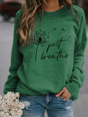 Women's Dandelion Printed Casual Sweatshirt