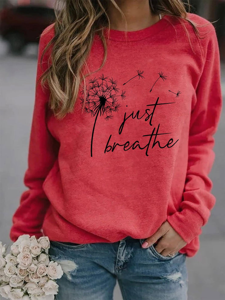 Women's Dandelion Printed Casual Sweatshirt