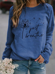 Women's Dandelion Printed Casual Sweatshirt