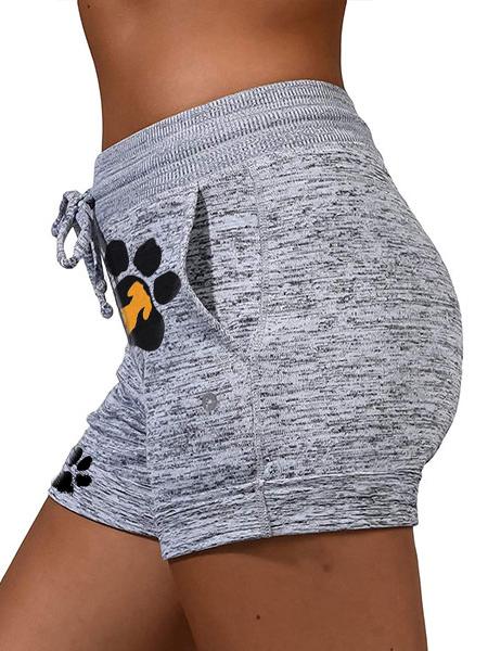 Dog Paw Print Casual Shorts