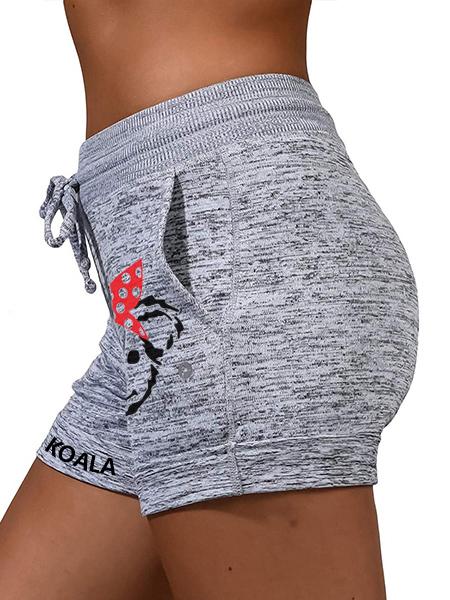 Koala With Bandana Print Casual Shorts